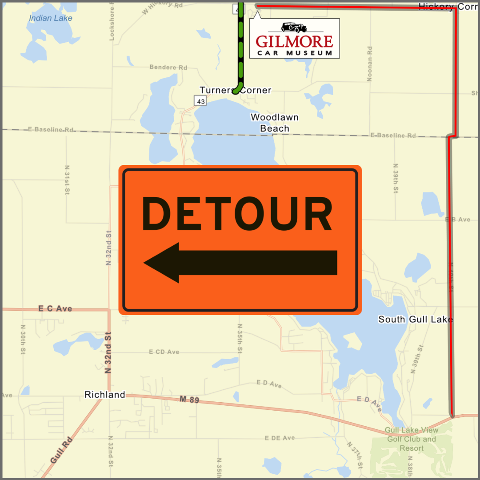 road-construction-alert-gilmore-car-museum